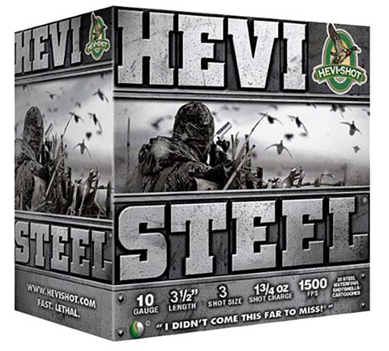 Hevi Steel 10ga 3.5" 1 3/4oz #3 25rd