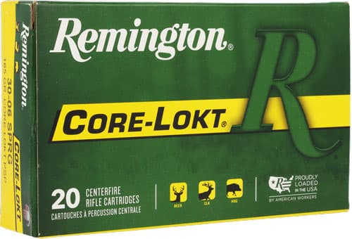 Remington Core-Lokt 30-06 Springfield Jacketed Soft Point 165 Grain 20 Rounds