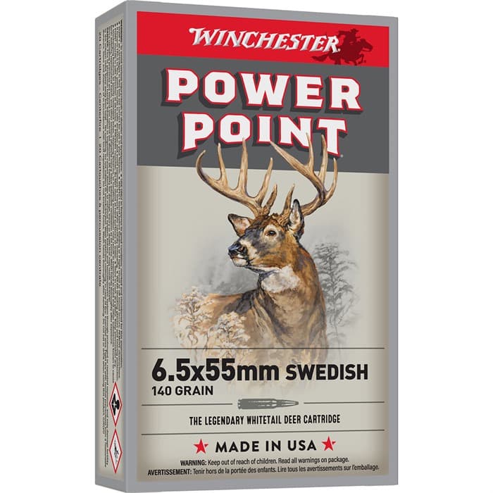 Winchester Super-X, 6.5x55 Swedish, Power-Point, 140 Grain, 20 Rounds