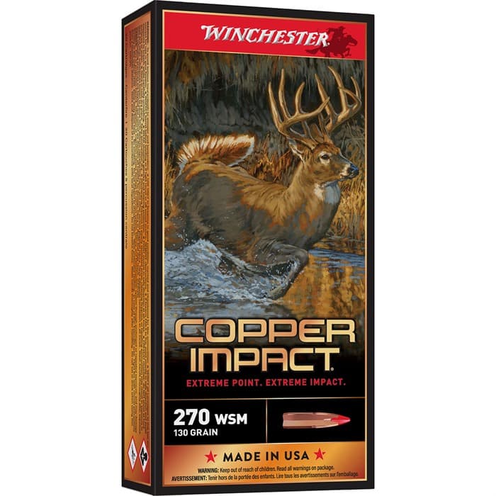 Winchester Copper Impact 270 WSM Copper Extreme Point 130 Grain 20 Rounds