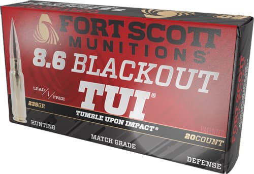 Fort Scott Munitions 8.6 Blackout Rifle Ammo - 235gr | 20rd Box
