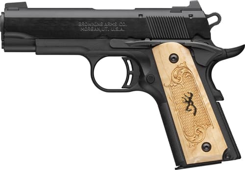 Browning 1911-22 Medallion Compact 22 Long Rifle 3.63 in 10+1 Matte Aluminum Maple Grips