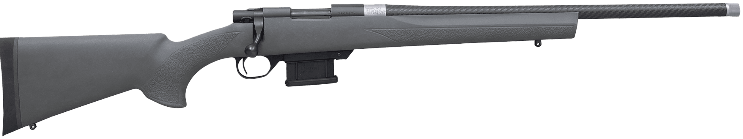 Howa HMACF6ARCGYTH 1500 Mini Action 6mm ARC 20" Black Carbon Fiber Threaded Barrel, Black Drilled & Tapped Steel Receiver, Fixed HTI Green Synthetic Stock