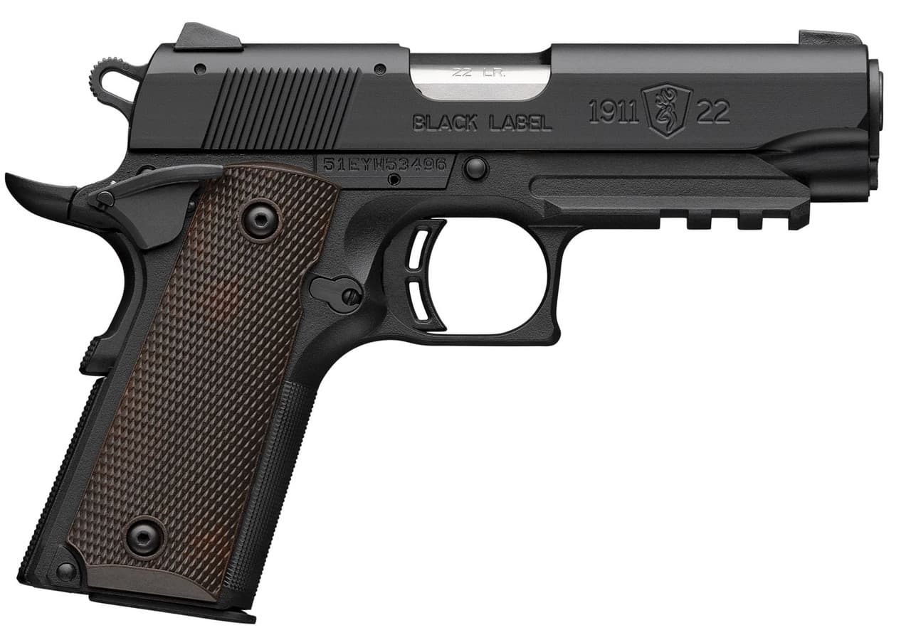Browning 1911-22 Compact Frame 22 Long Rifle 3.63" 10+1 Matte Black Aluminum