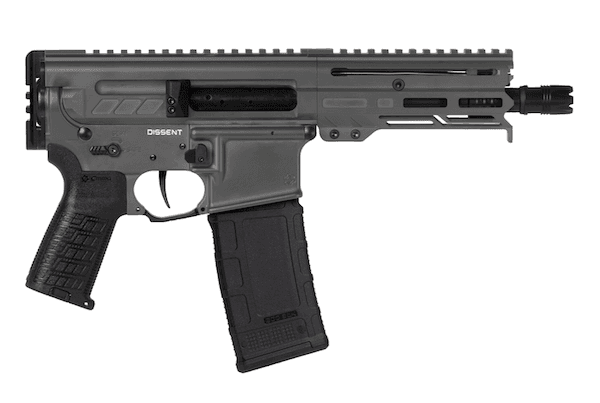 Cmmg Dissent 5.56 Nato 10.5 in Braced Pistol Tungsten Finish