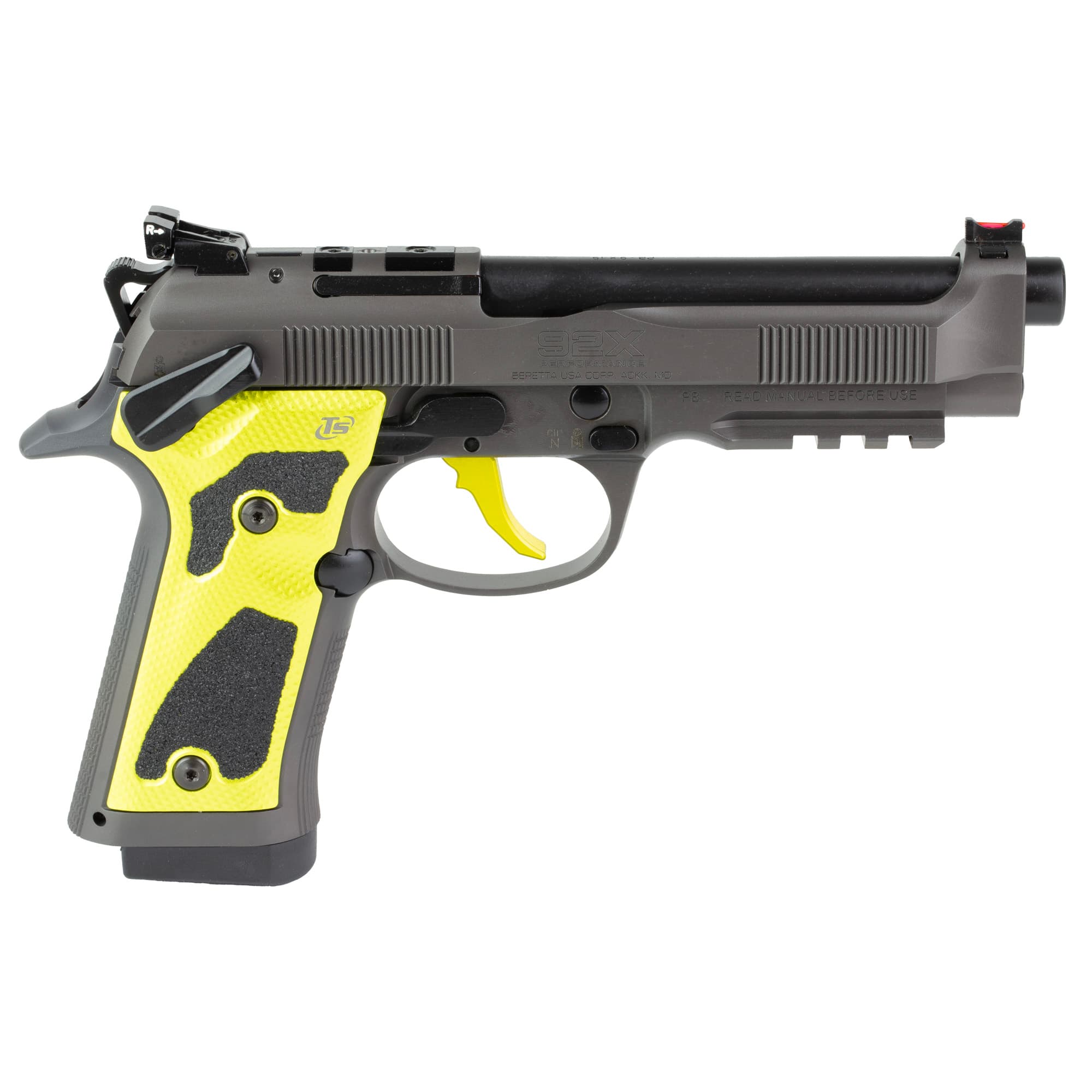 Beretta 92X Performance Pco 9mm 4.9 inch 18 Round Dark Nistan Yellow