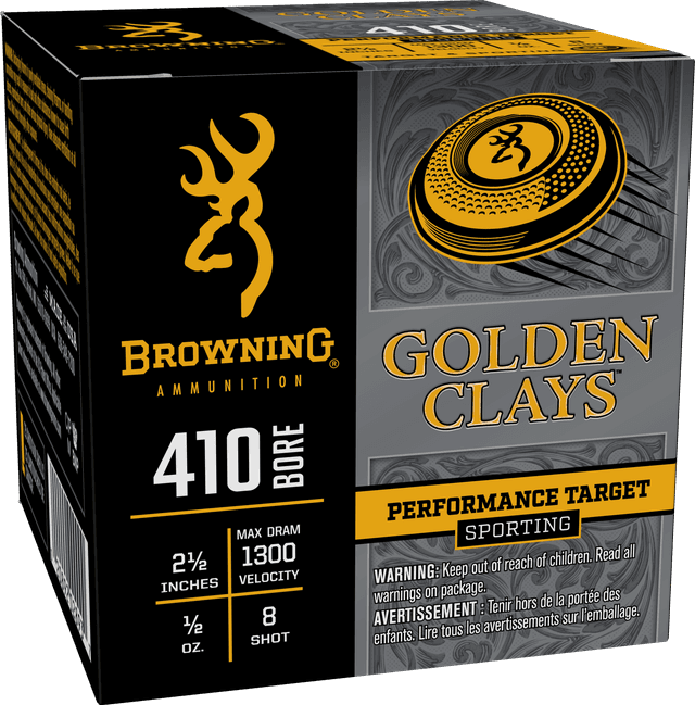 Browning Golden Clays 410 Bore Lead Shot 1/2 oz 25 Rounds