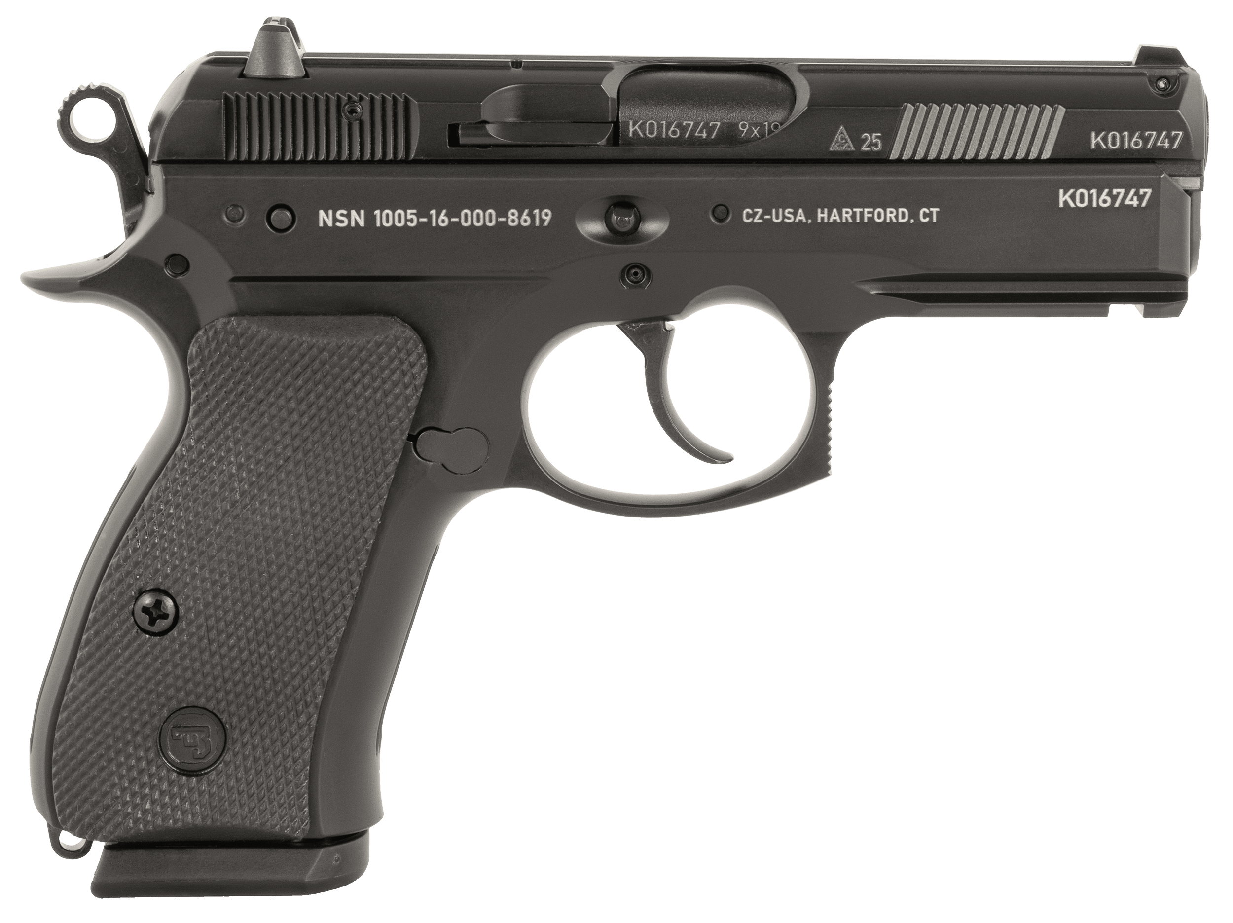 CZ P-01 50th Anniversary 9mm Luger 3.75" 15+1 Polycoat Aluminum Frame Rubber Grips