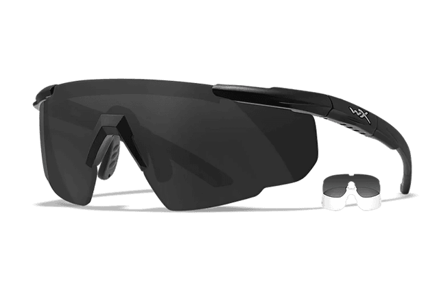 Wiley X 315 Saber Advanced Smoke Gray/Clear Lens Polycarbonate Black Frame