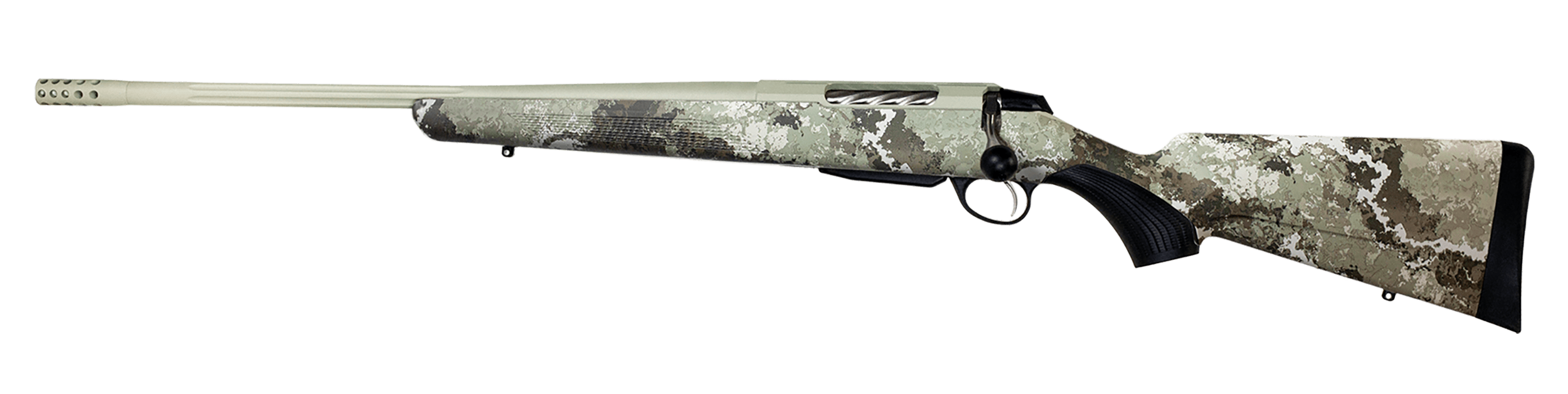 Tikka T3x Lite Veil 7mm PRC 24.4in 3+1 Desert Verde Cerakote Fluted Threaded Left Hand