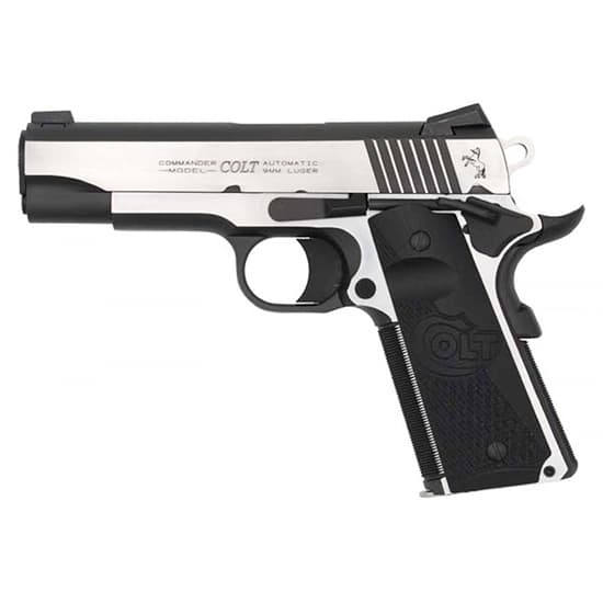 Colt Combat Elite 9mm Luger 4.25 Barrel 9+1 Capacity Two Tone Stainless G10