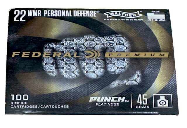 Walther Arms, Federal Punch, 22 Magnum, Flat Nose, 45 Grain, 100 Rounds