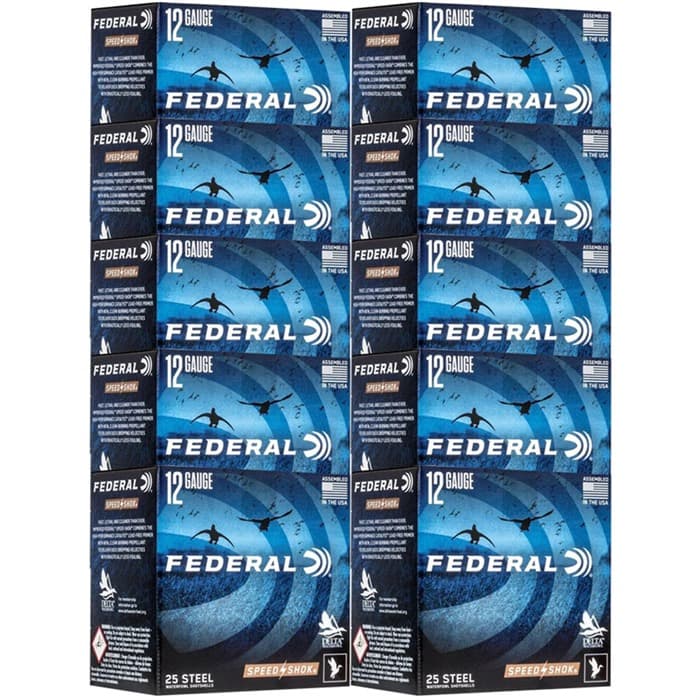 Federal Speed-Shok 12 GA 3" 1-1/4oz BB Steel Shot 250ct Case