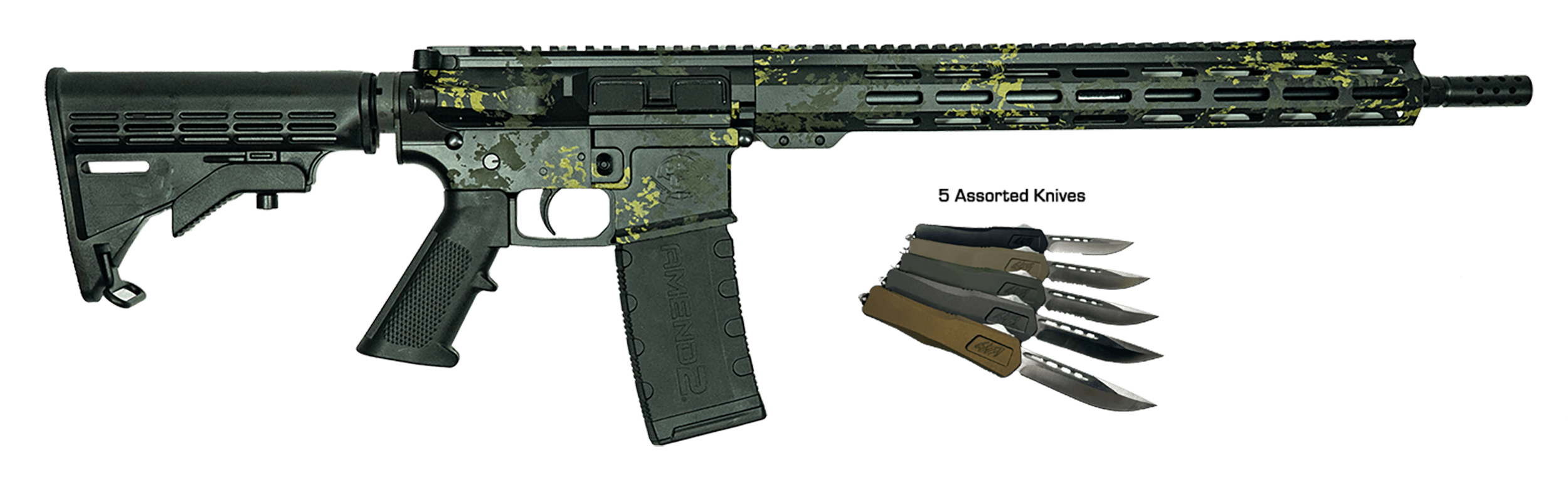 GLFA GL15 LBLK-RIFLE BUNDLE 223 RIFLE LICHEN-BLK