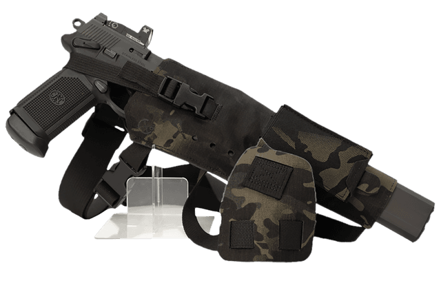 Cole-tac VWX109 Varmint Wrangler XL Pistol Holder Chest MultiCam Black Right Hand