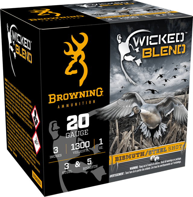 Browning Wicked Blend 20 Gauge Shot 1 oz 3/5 25 Rounds