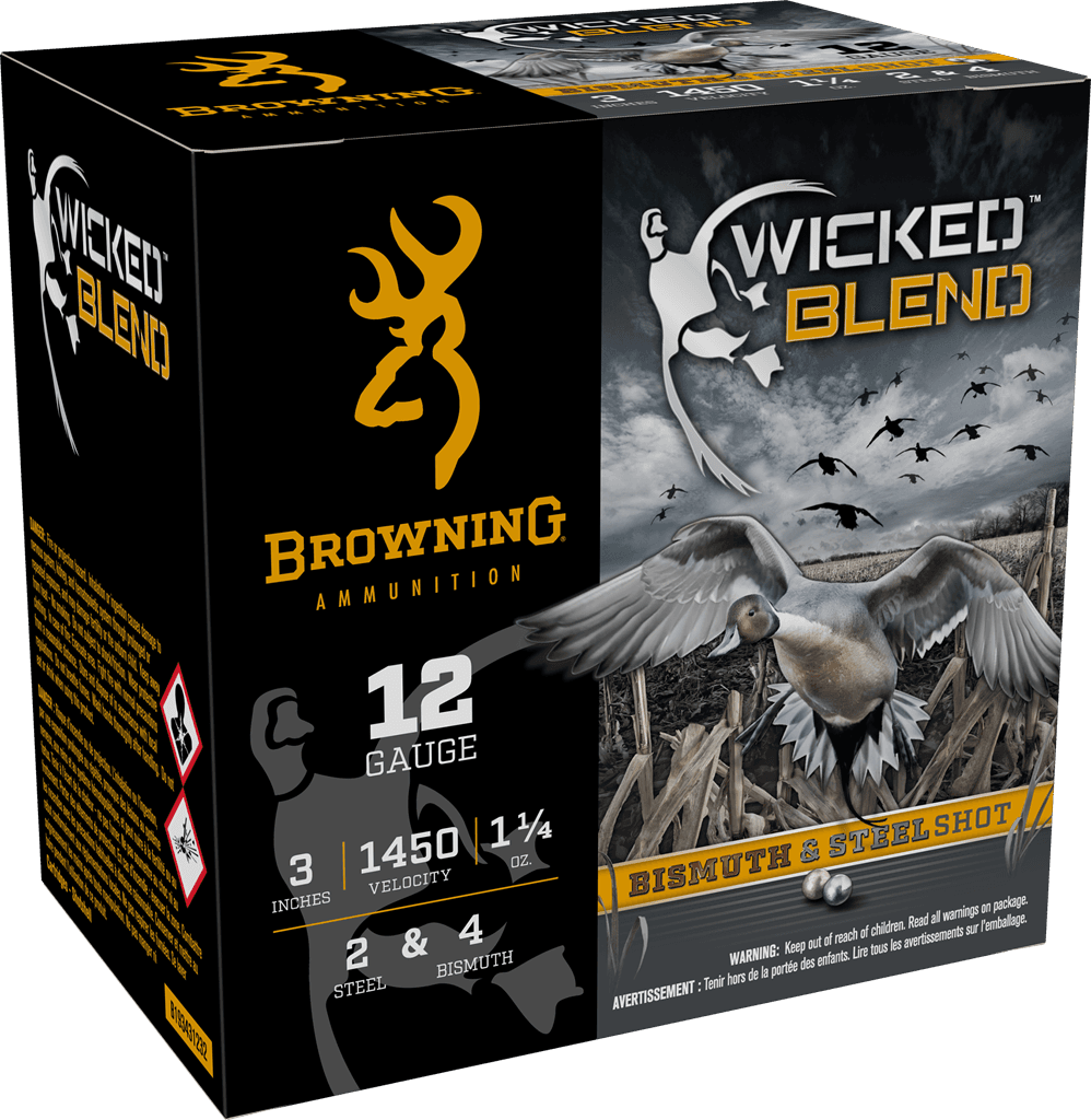 Browning, Wicked Blend, 12 Gauge, Bismuth and Steel Shot, 1 1/4 oz, 25 Rounds