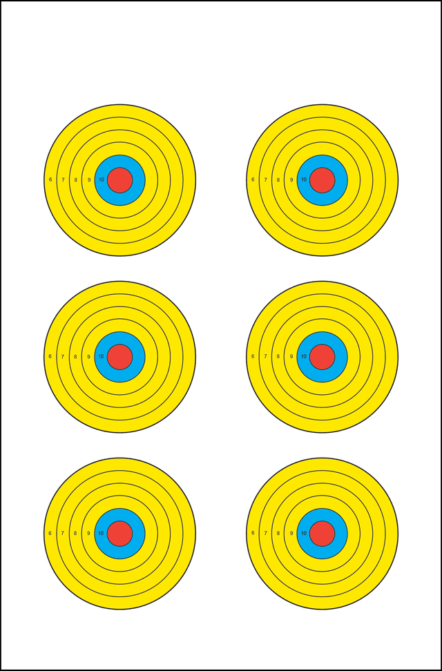 Action Target PRBE6100 High Visibility Bullseye Paper 17.50" x 23" Multi-Color 100 Per Box