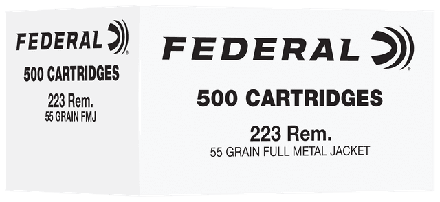 Federal, FC Series, .223 Remington, Full Metal Jacket, 55 Grain, 500 Rounds