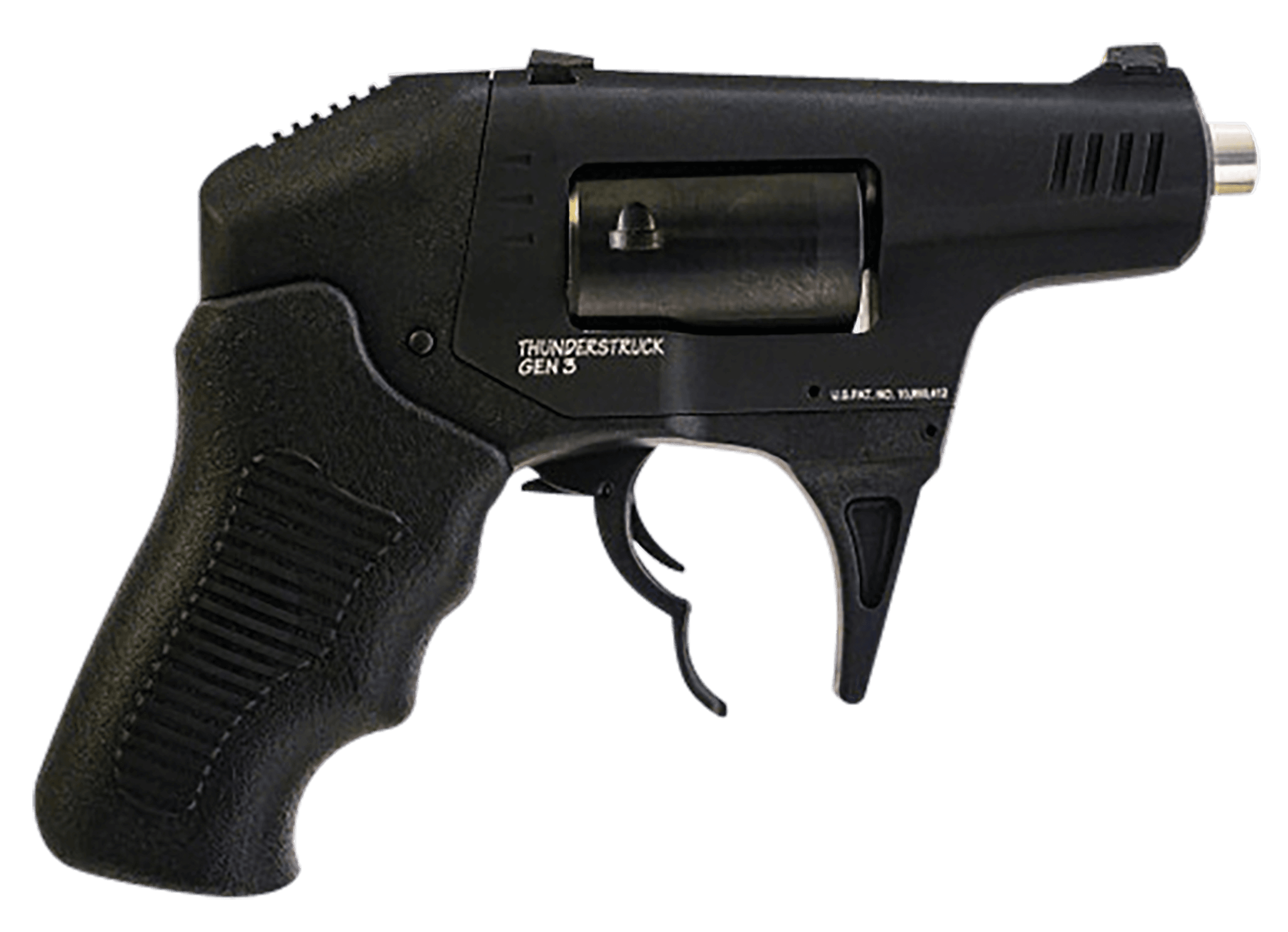Standard Mfg S333GENIII Thunderstruck Gen III 22 WMR 8rd Shot 2.25" Black Double Barrel Black Hardcoat Anodized Aluminum Frame Black Cylinder Black Finger Grooved Polymer Grips