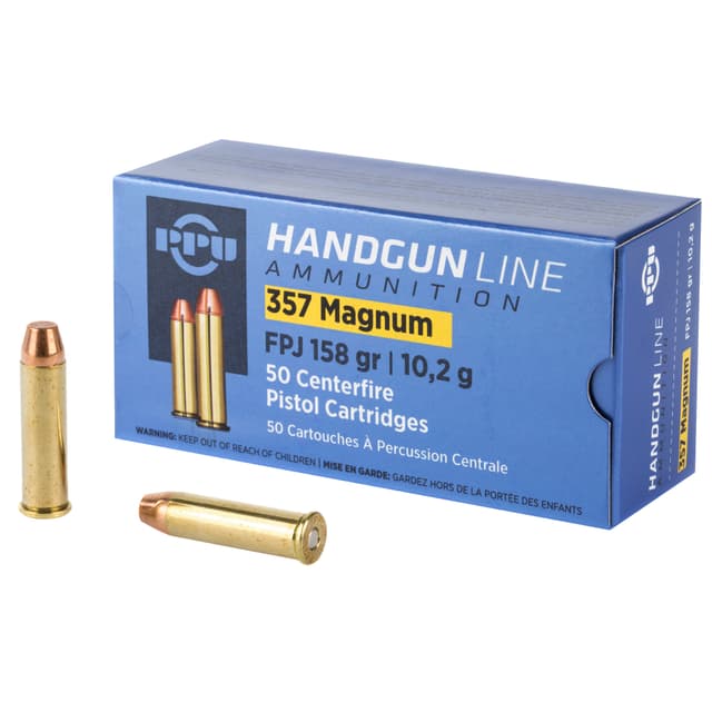 Prvi Partisan PPH357MF 357 Magnum Flat Point Jacketed 158 Grain 50 Rounds
