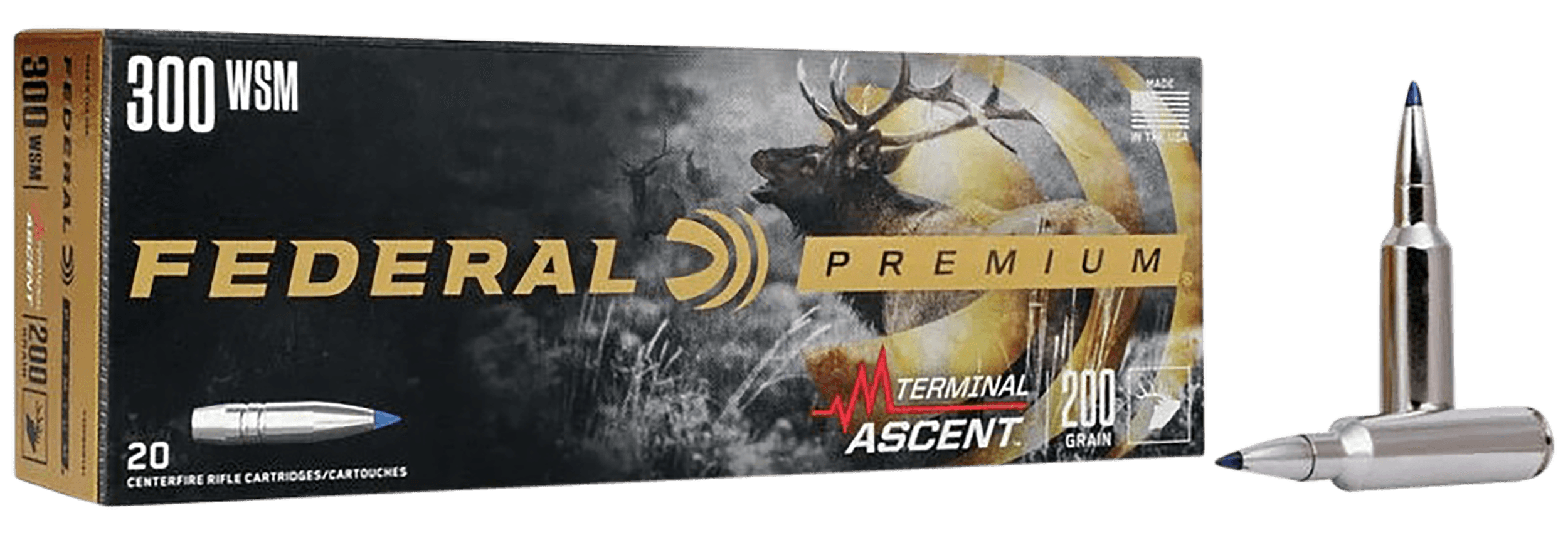 Federal Premium Terminal Ascent 300 WSM Bonded Bullet 200 Grain 20 Rounds