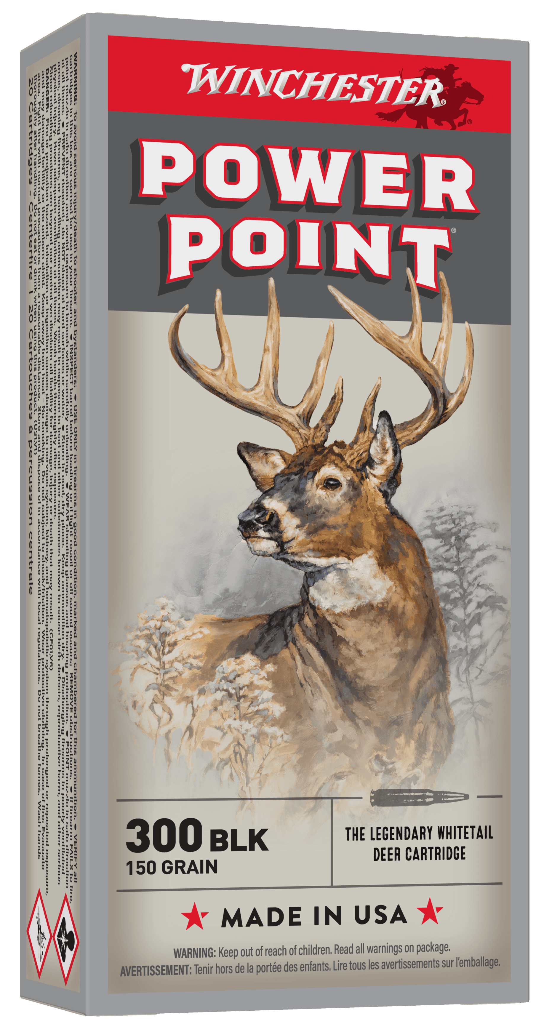 Winchester Deer Season Xp 300 Aac Blackout Power Point 150 Grain 20 Rounds