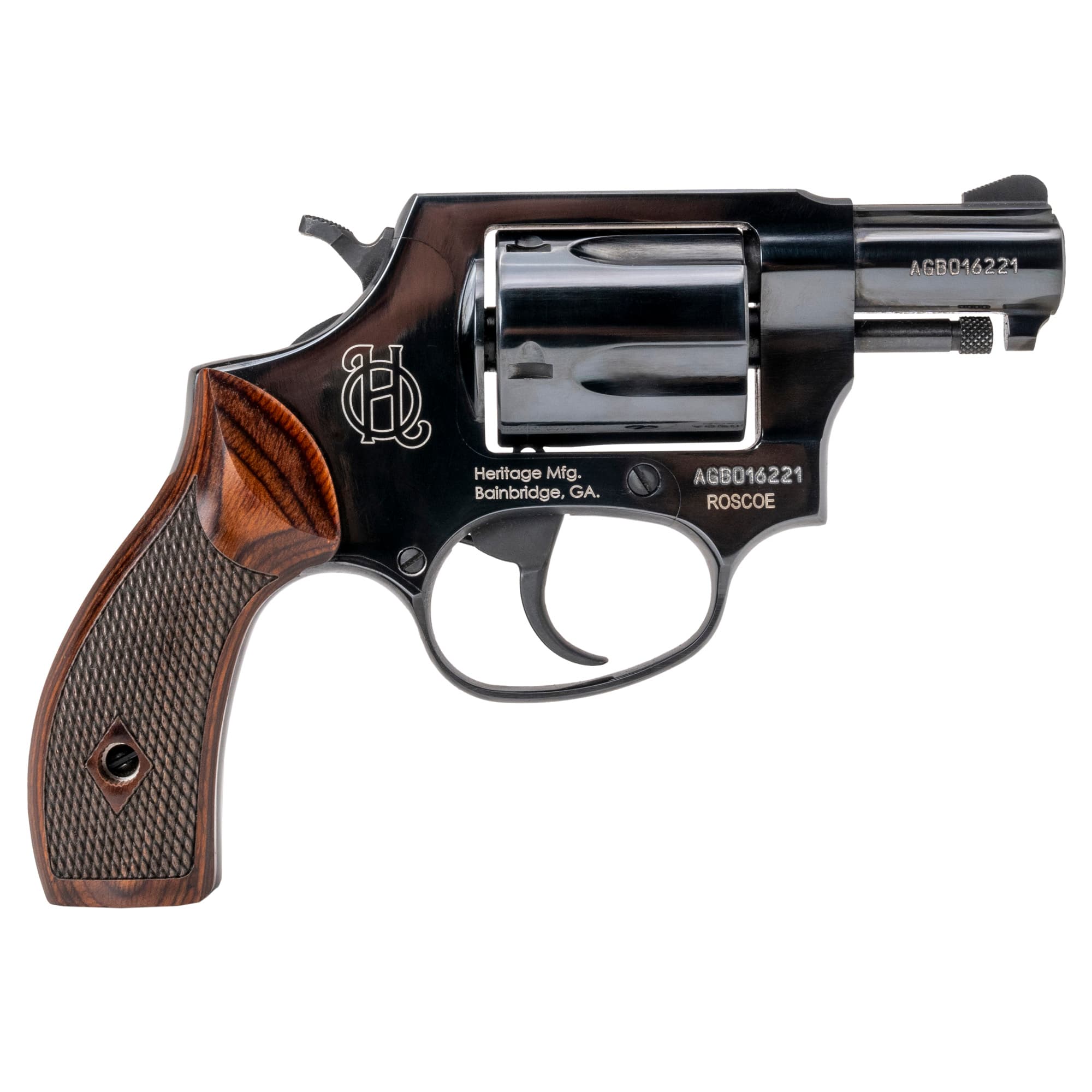 Heritage Roscoe Revolver 38 Spl. 2 in. Black Wood Grips 5 rd.