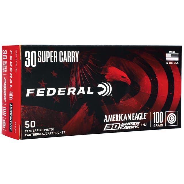 Federal American Eagle 30 Super Carry FMJ 100 Grain 50 Rounds