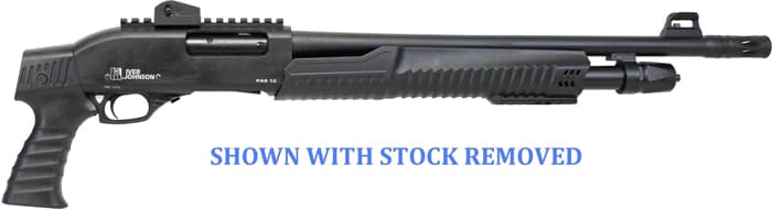 Iver Johnson PAS12 Pistol Grip, 12GA, 18.5in. Barrel, 5rd - Black (PAS12PG RAIL)