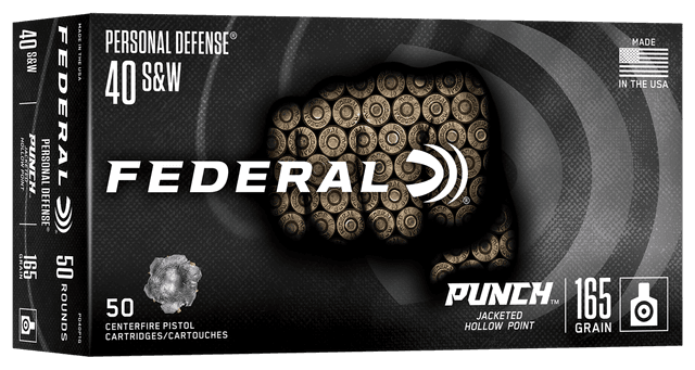 Federal Punch .40 S&w Jacketed Hollow Point 165 Grain 50 Rounds
