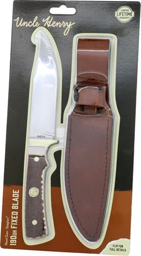 Uncle Henry Next Gen 190UH Fixed Knife 5-1/4" Clip Point Blade Staglon Clamshell