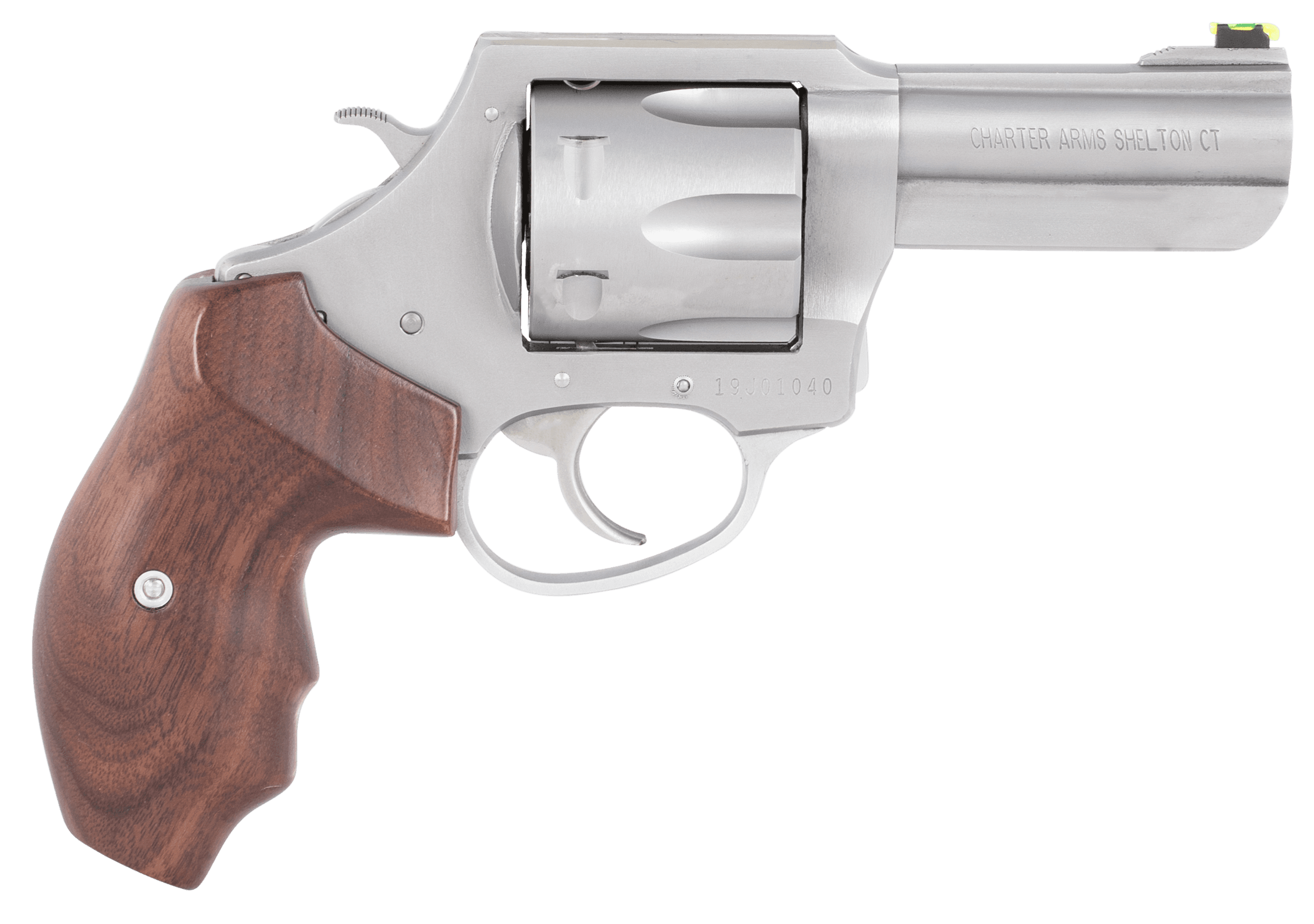 Charter Arms Professional V 357 Magnum 3 Inch 6 Rounds Stainless Wood Grip
