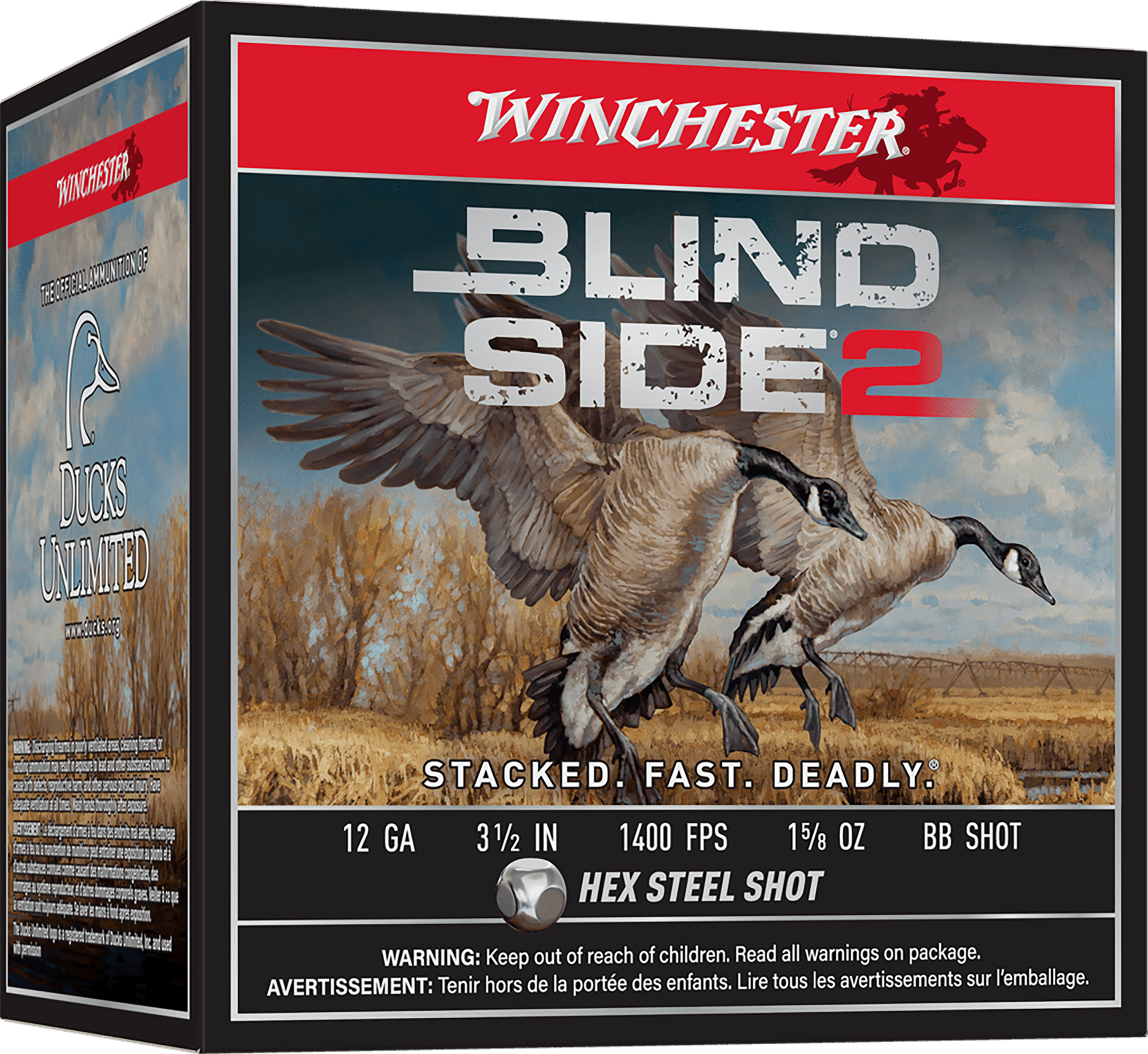 Winchester Blind Side 2 12 Gauge Hex Steel Shot 1 5/8 oz 25 Rounds