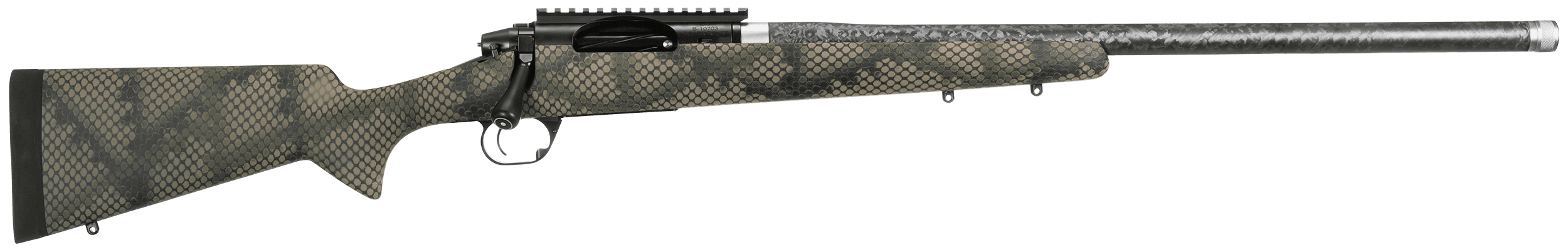 Proof Research 137604 Elevation 2.0 6.5 Creedmoor 4+1 22" Carbon Fiber Match Grade Threaded Barrel, Picatinny Rail Receiver, Tactical Flat Dark Earth Fixed Carbon Fiber Stock,