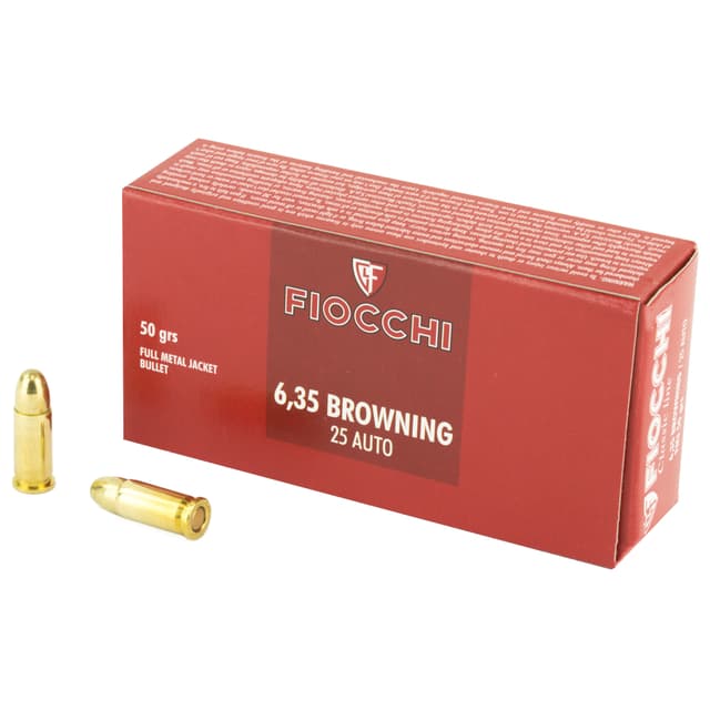 Fiocchi Range Dynamics 25 Acp Full Metal Jacket 50 Grain 50 Rounds