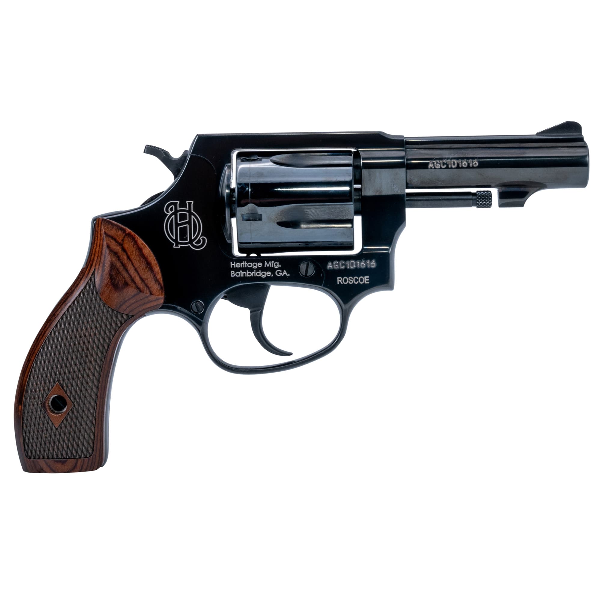 Heritage Roscoe Revolver 38 Spl. 3 in. Black Wood Grips 5 rd.