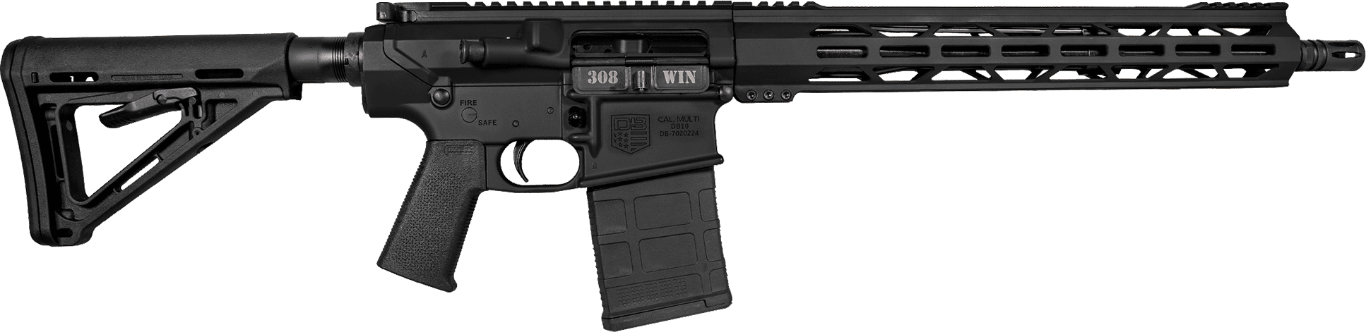 Diamondback Db10, 308 Winchester, 16 inch Barrel, 20+1 Capacity, Blued/Black, Ar-10 M-Lok