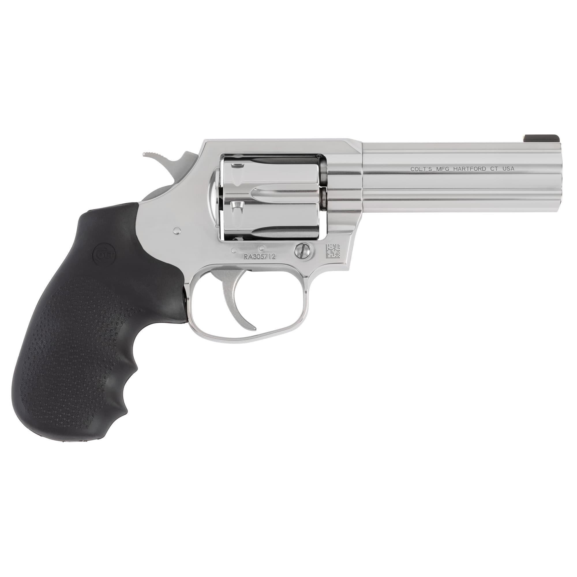 Colt Cobra Revolver 38 SPL+P 4 in. Stainless Hogue Grip 6 rd.