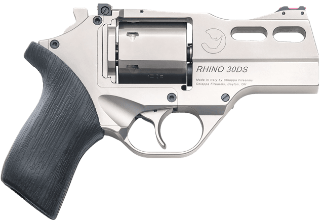 Chiappa Firearms CF340341 Rhino 30DS *CA Compliant Small 10mm Auto 6 Shot 3" Black Anodized Picatinny Rail/Vent Rib Barrel, Black Cylinder Black Anodized Aluminum Frame w/Picatinny Rail, Walnut Grip