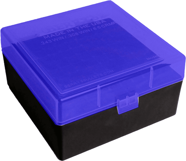 Berry's 87439 Ammo Box Blue/Black Polypropylene 100rd