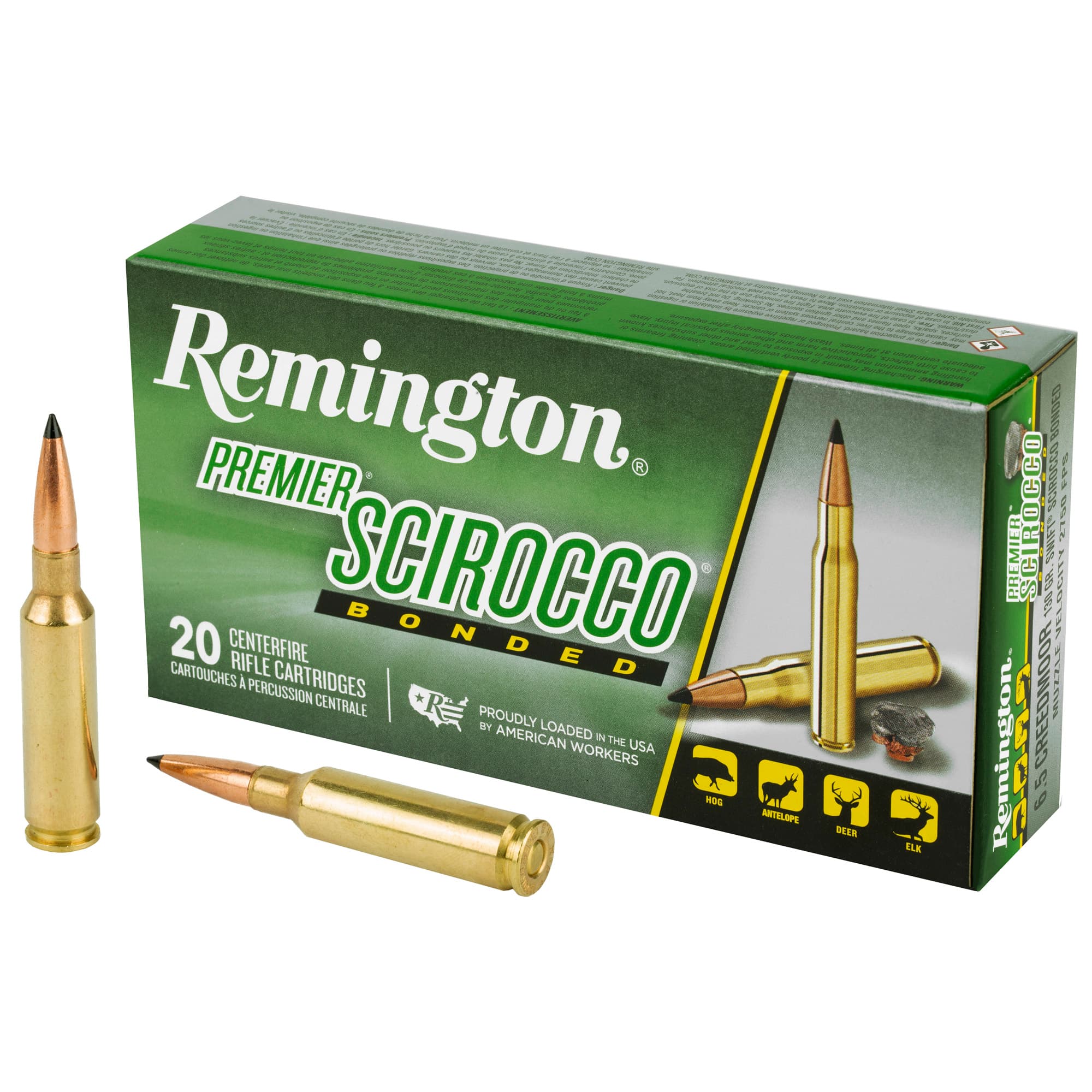 Remington Premier Scirocco 6.5 Creedmoor Swift Scirocco Bonded 130 Grain 20 Rounds