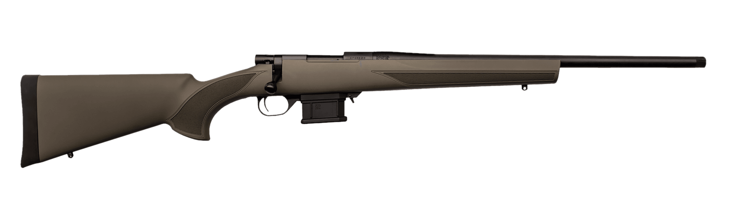 Howa HMA22ARCGHBY 1500 Mini Action Youth 22 ARC 20" Black Heavy Threaded Barrel, Black Drilled & Tapped Steel Receiver, Fixed HTI Green Synthetic Stock