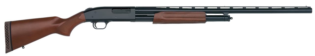 Mossberg 500 Hunting All Purpose 12 Gauge 28 inch 5+1 Blued finish Brown wood