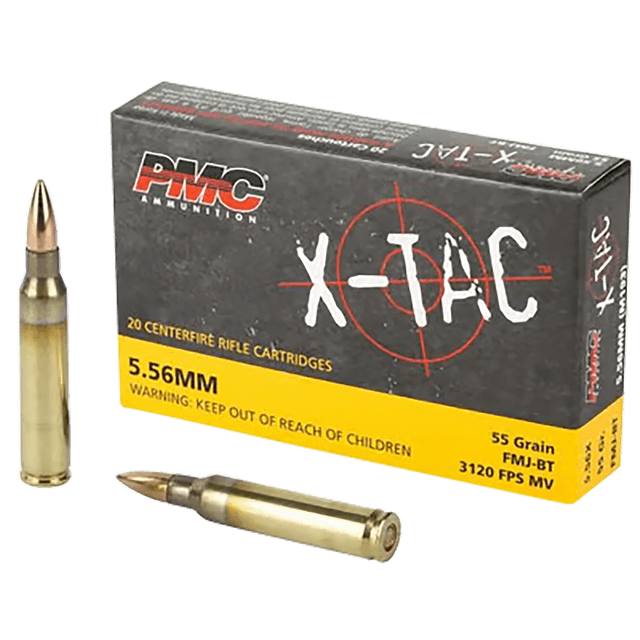 PMC X TAC Battle Pack 5.56x45mm Nato Full Metal Jacket Boat Tail 55 Grain 200 Rounds