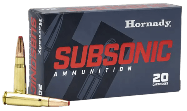 Hornady, Sub X Subsonic, 7.62x39mm, Sub X Bullet, 255 Grain, 20 Rounds