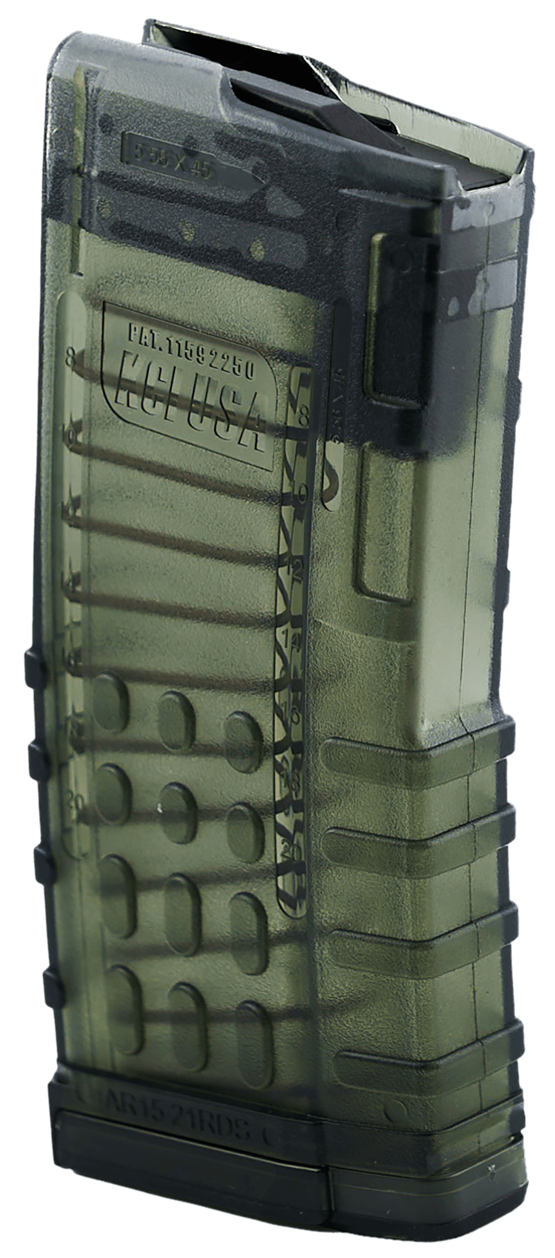 Kci Usa Inc KCIMZ066 21+1 Capacity 223 Remington Polycarbonate Magazine Fits AR-15