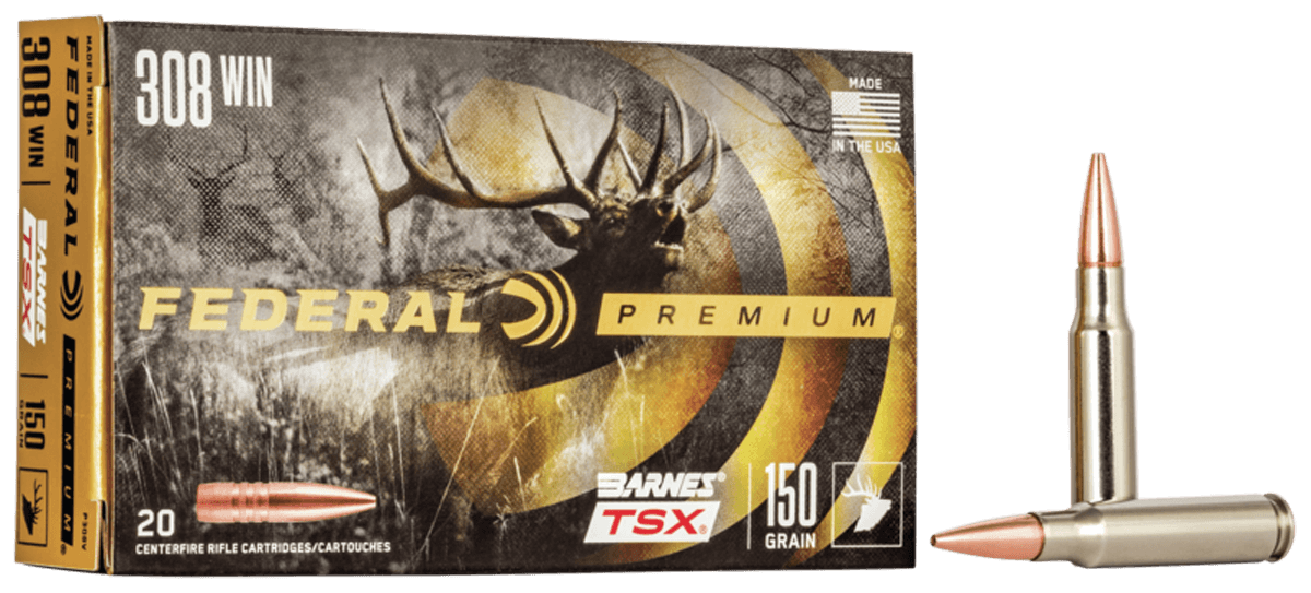 Federal Premium Barnes TSX 308 Winchester Copper Hollow Point 150 Grain 20 Rounds