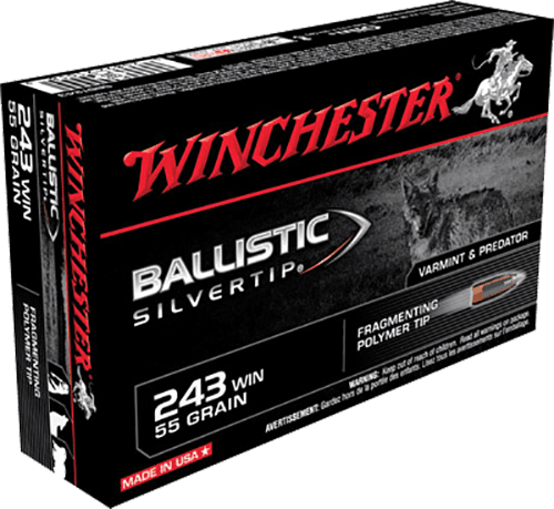 Winchester, Ballistic Silvertip, 243 Winchester, 55 Grain, 20 Rounds