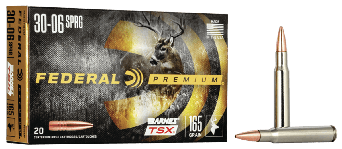 Federal Premium Barnes TSX 30-06 Springfield Copper Hollow Point 165 Grain 20 Rounds